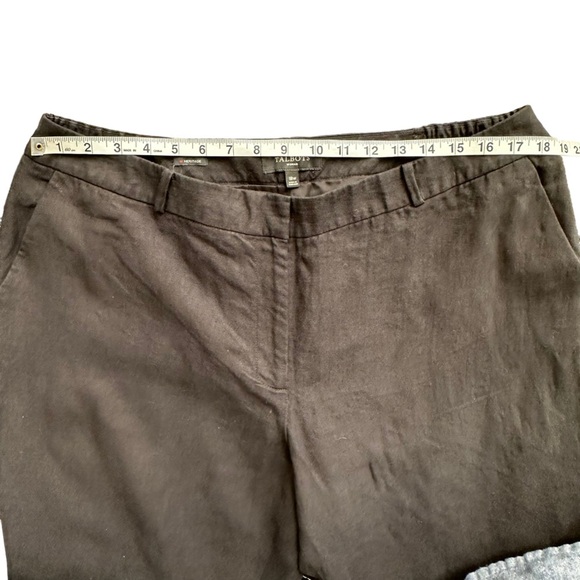 Talbots Womens Black 100% Linen Straight Leg Trouser with Elastic Waist Size 18w - Picture 9 of 14